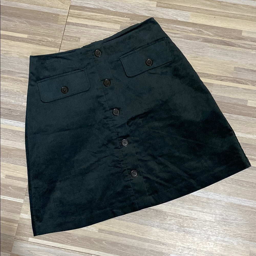Banana Republic velvet button down mini skirt size women’s 2 - Picture 2 of 10